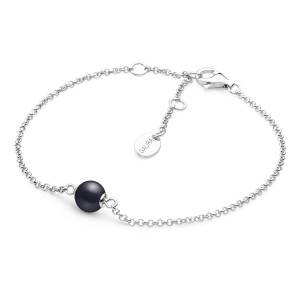 Bratara argint cu perla naturala neagra cu reflexii DiAmanti SK18225B_B-G (Argint 925‰ 1,7 g.)